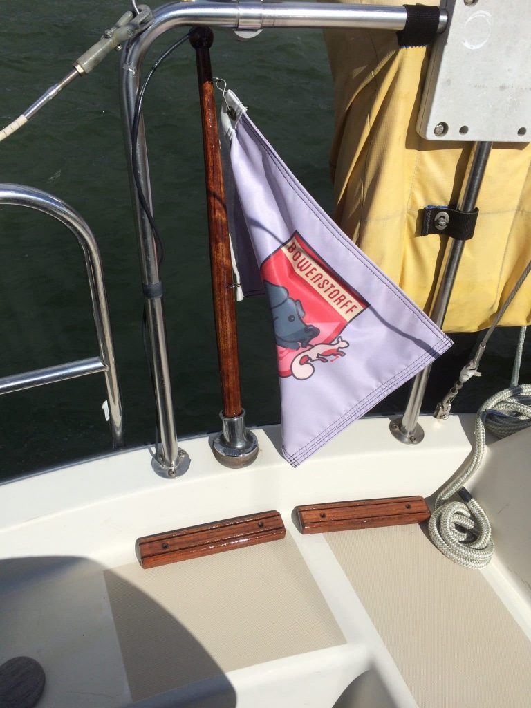 Teak Flag Pole 1 Month Later