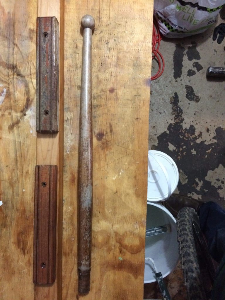 Teak Flag Pole Before